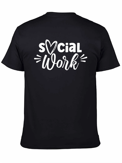 Social Work Heart Graphic Tee - Black