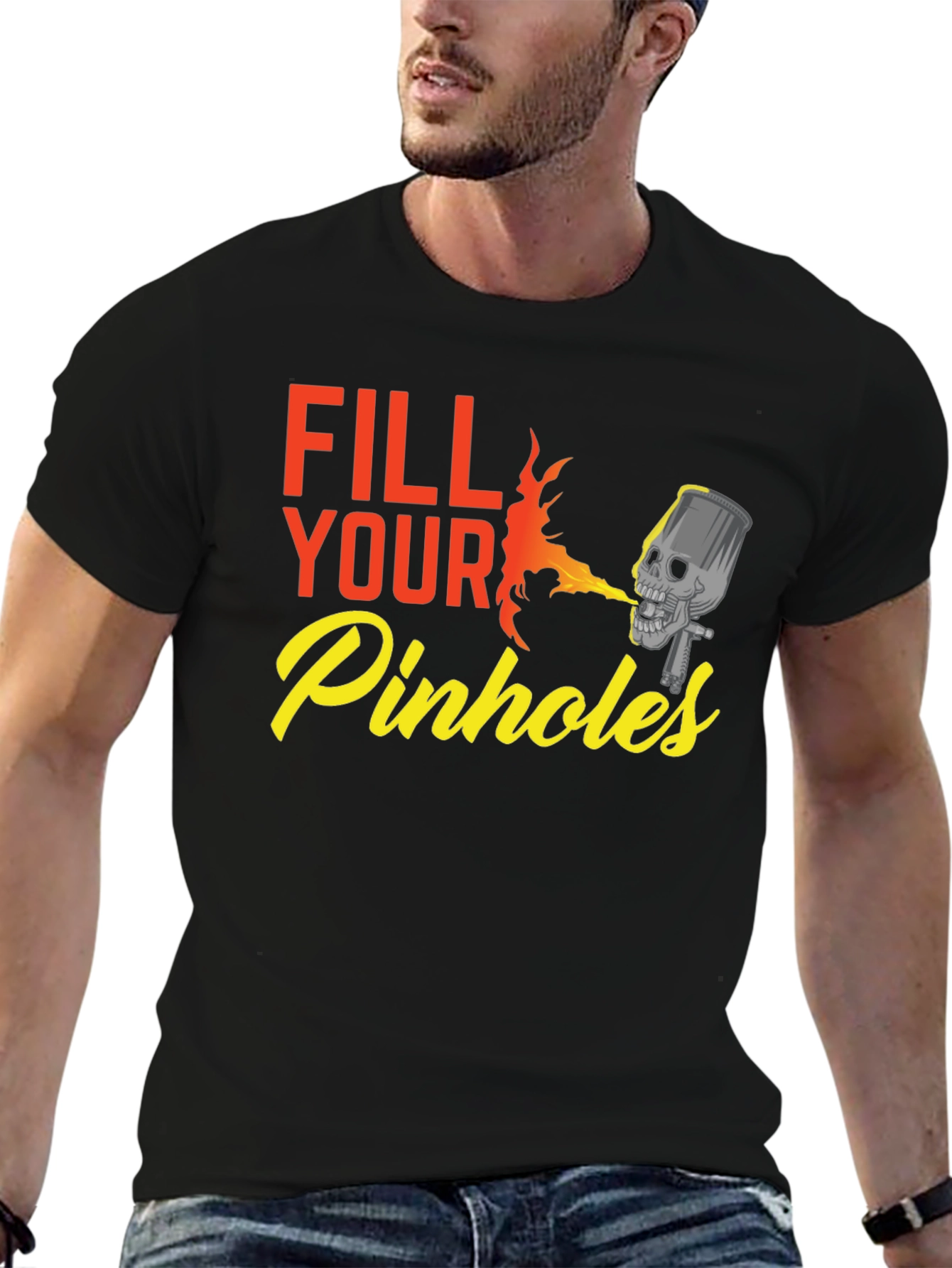 Fill Your Pinhole Black T-Shirt