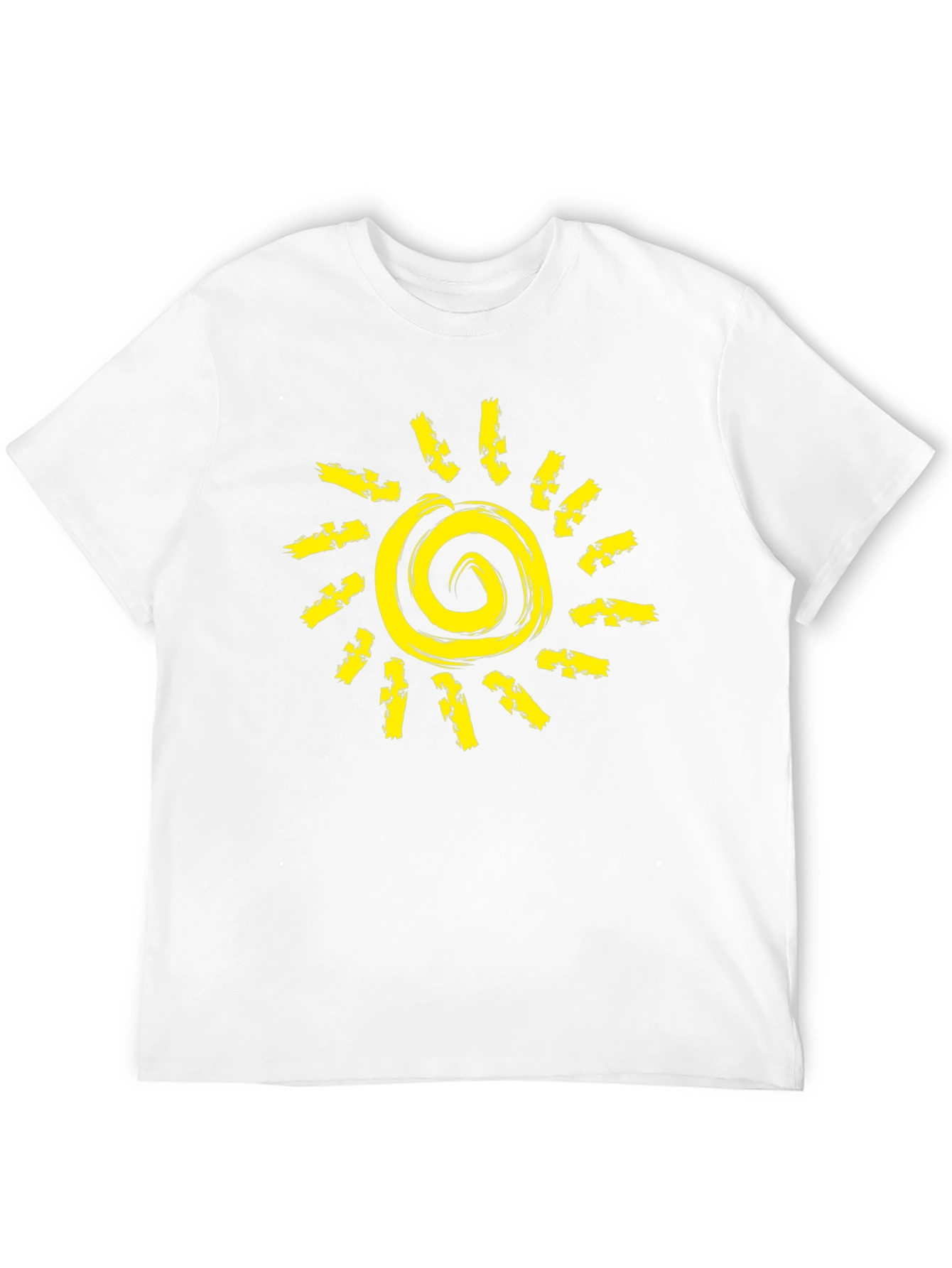 Sunshine Graphic Black T-Shirt - Unique Spiral Design