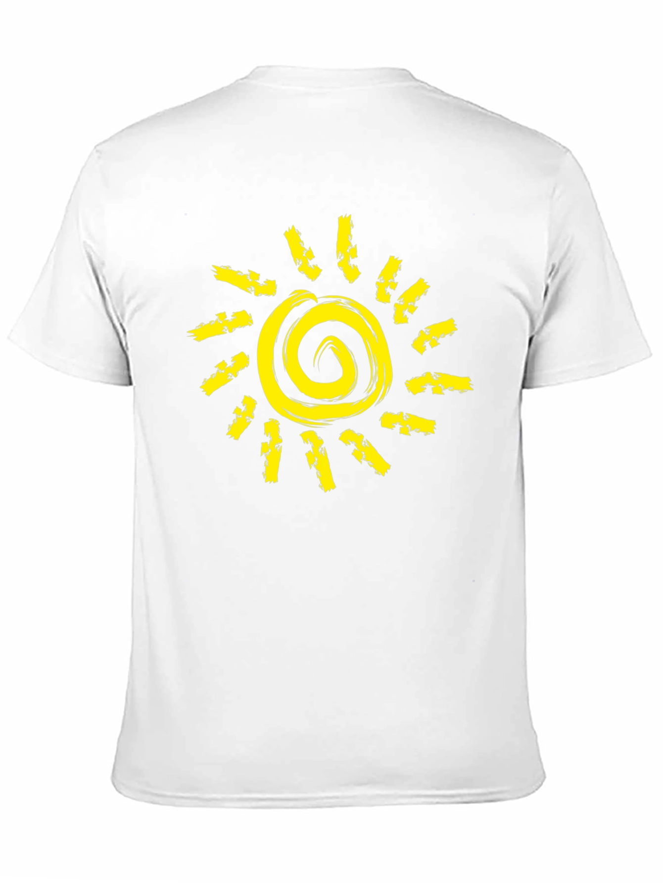 Sunshine Graphic Black T-Shirt - Unique Spiral Design