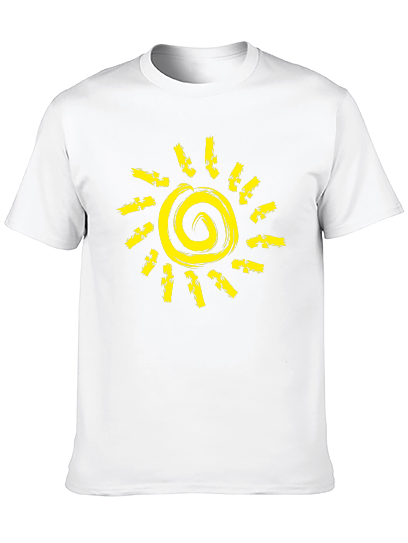 Sunshine Graphic Black T-Shirt - Unique Spiral Design