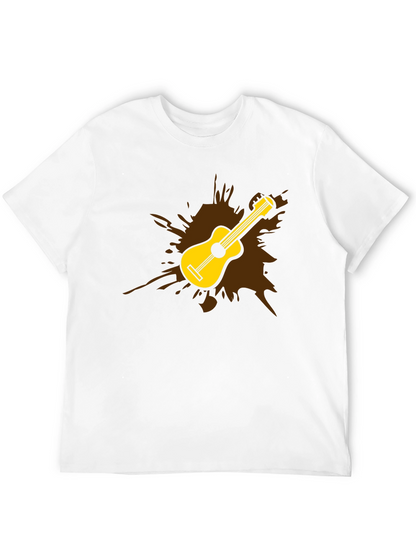 Guitar Splash Graphic Tee - Mens Black T-Shirt