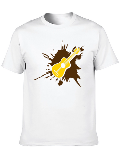 Guitar Splash Graphic Tee - Mens Black T-Shirt
