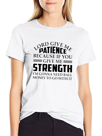 Lord Give Me Patience Graphic Tee - Black