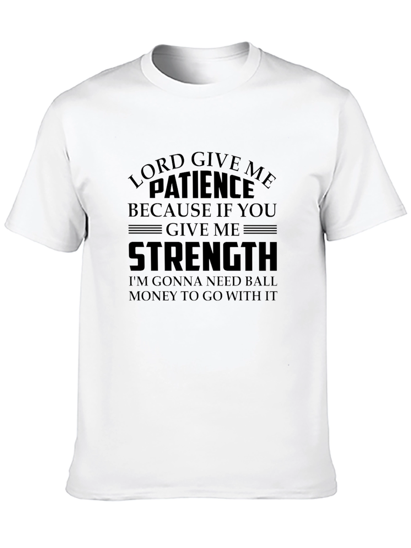 Lord Give Me Patience Graphic Tee - Black