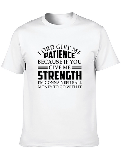 Lord Give Me Patience Graphic Tee - Black