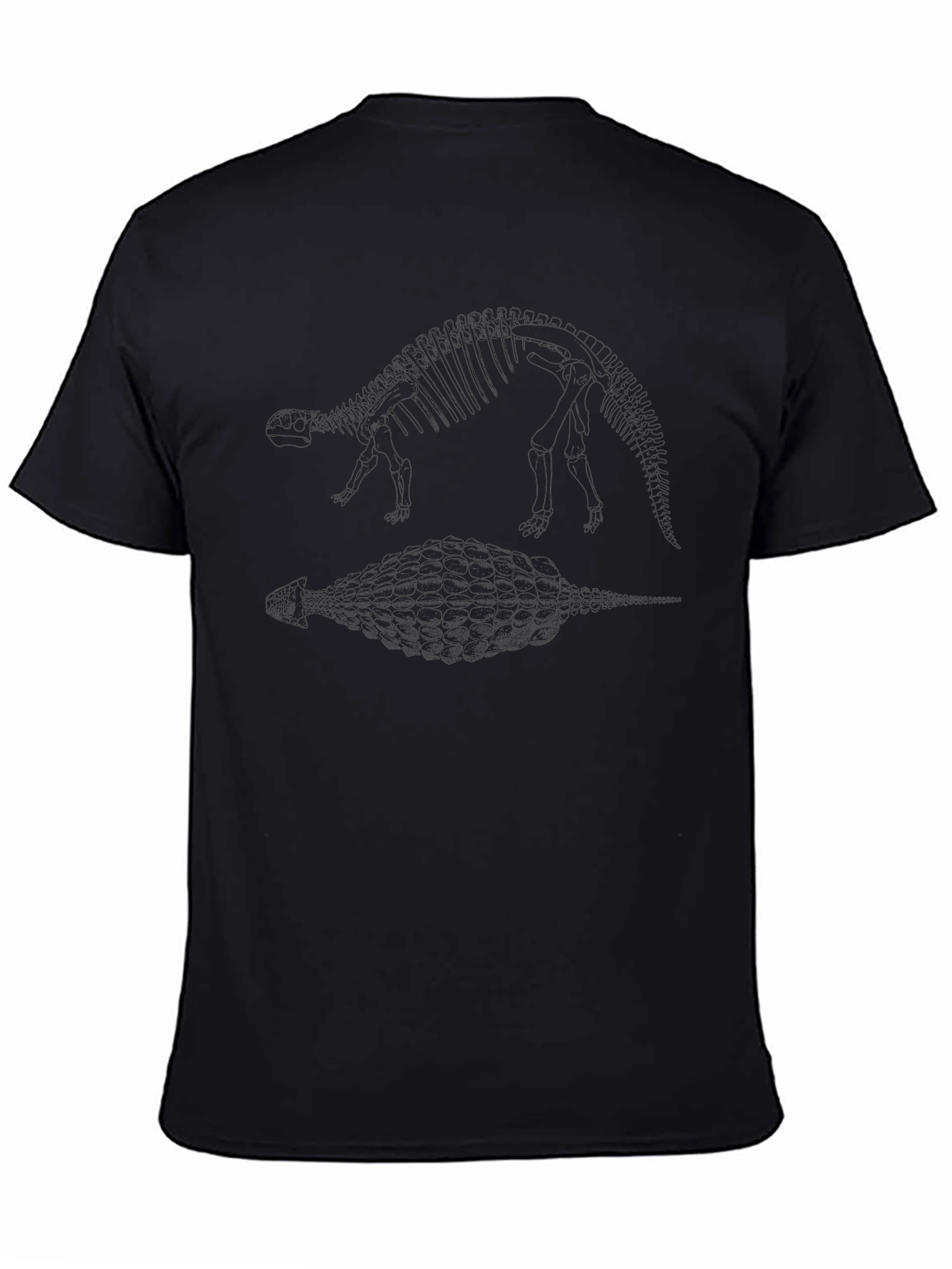 Ankylosaurus Anatomy Black T-Shirt