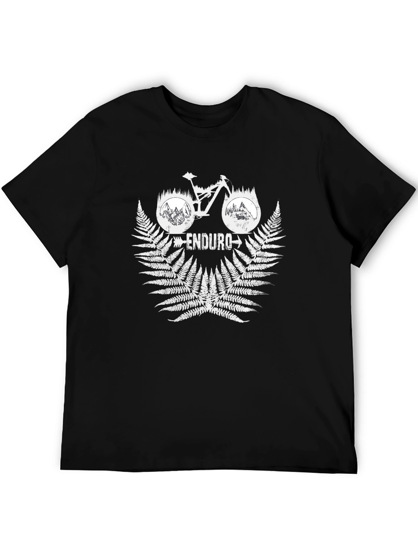 Enduro Bike Graphic Tee - Black Cotton T-Shirt