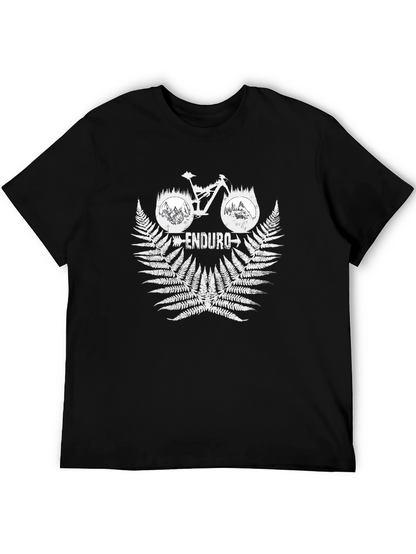 Enduro Bike Graphic Tee - Black Cotton T-Shirt