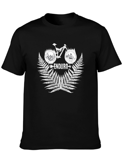 Enduro Bike Graphic Tee - Black Cotton T-Shirt