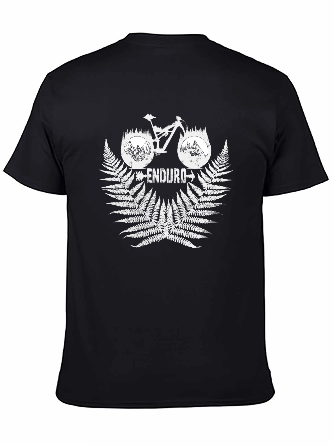 Enduro Bike Graphic Tee - Black Cotton T-Shirt