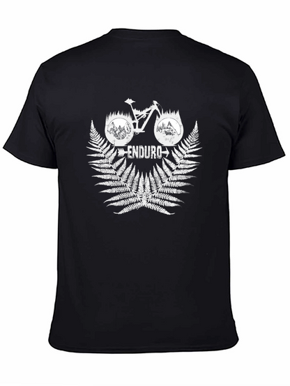 Enduro Bike Graphic Tee - Black Cotton T-Shirt
