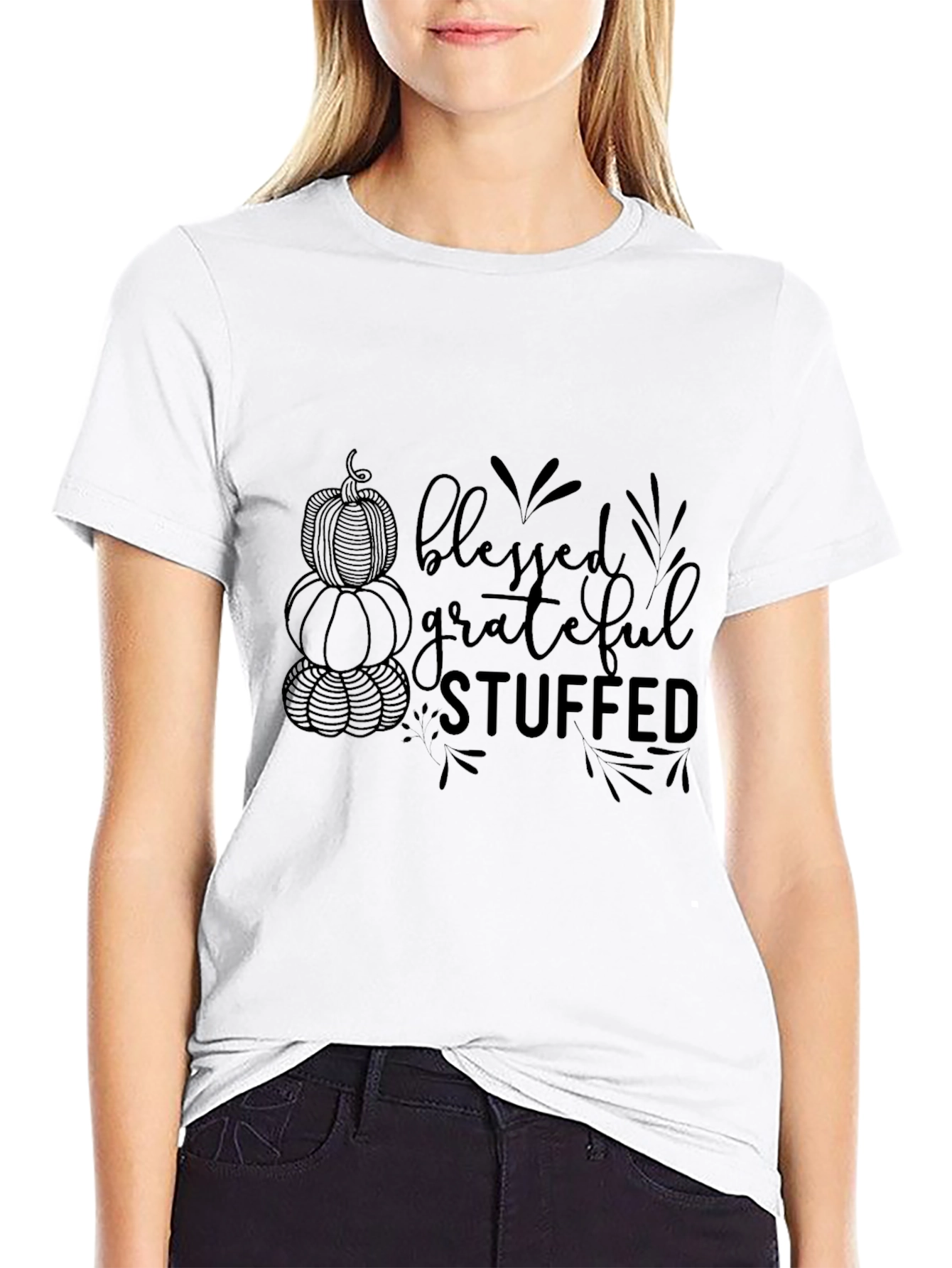 Blessed Grateful Stuffed Thanksgiving T-Shirt