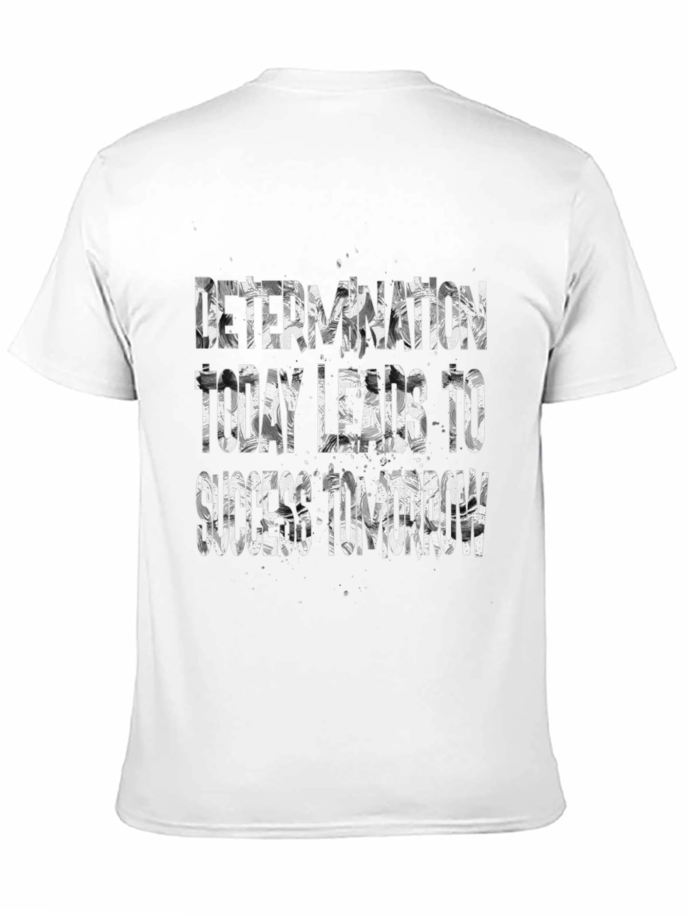 Motivational Black T-Shirt - Determination Leads to Success