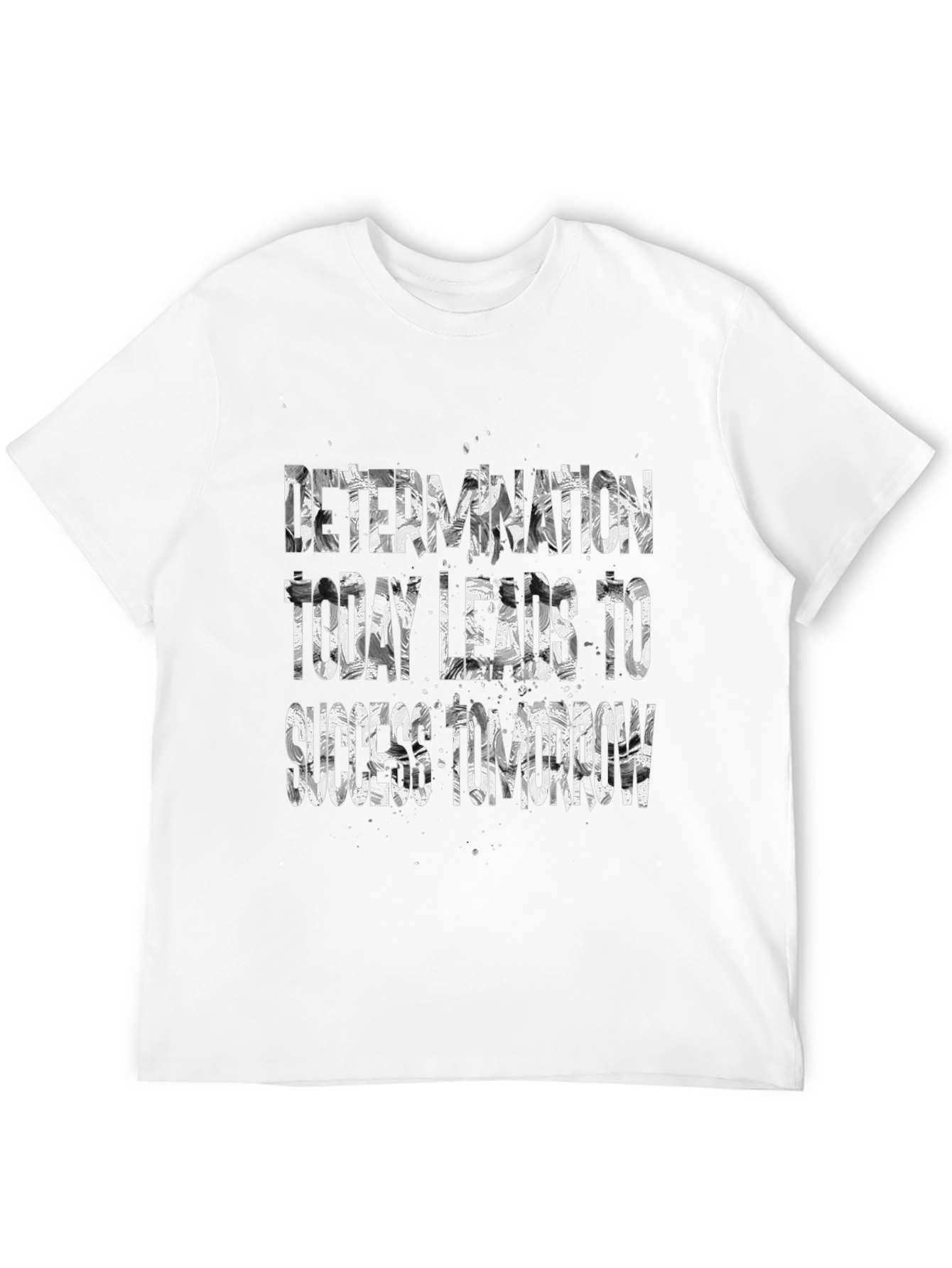 Motivational Black T-Shirt - Determination Leads to Success