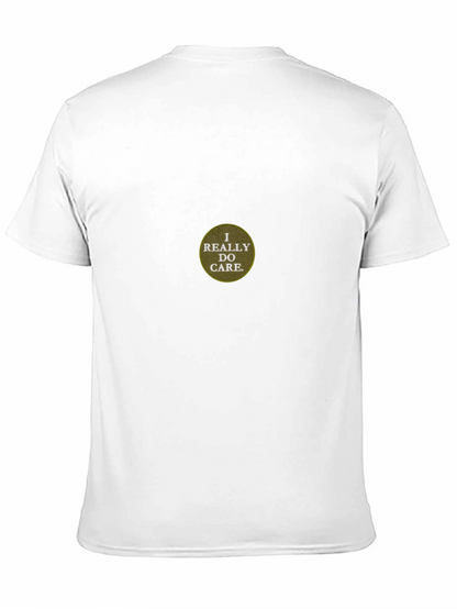 I Really Do Care T-Shirt - Black Crew Neck