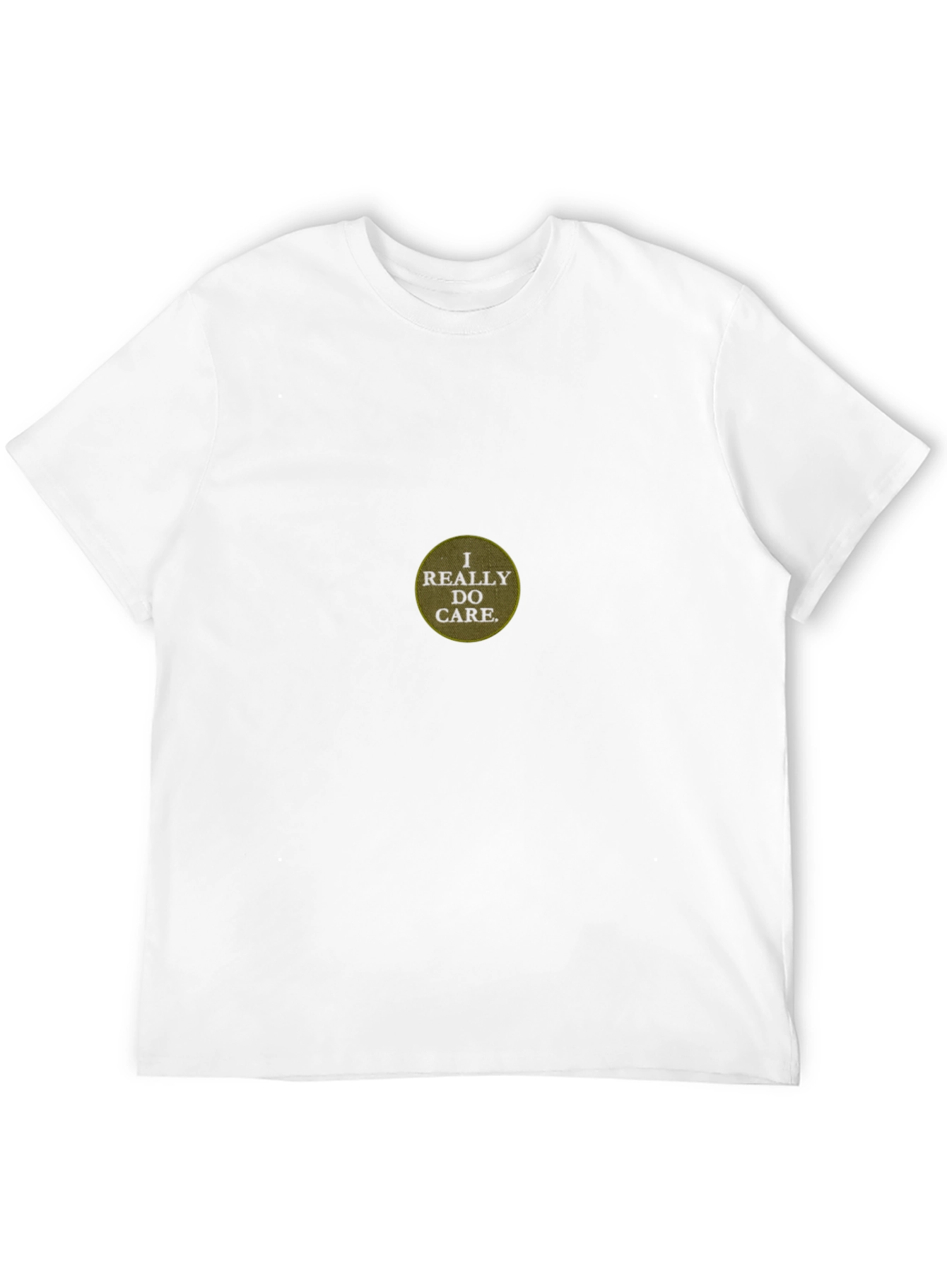 I Really Do Care T-Shirt - Black Crew Neck