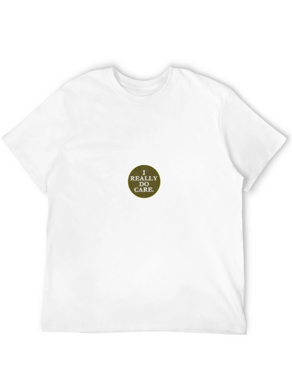 I Really Do Care T-Shirt - Black Crew Neck