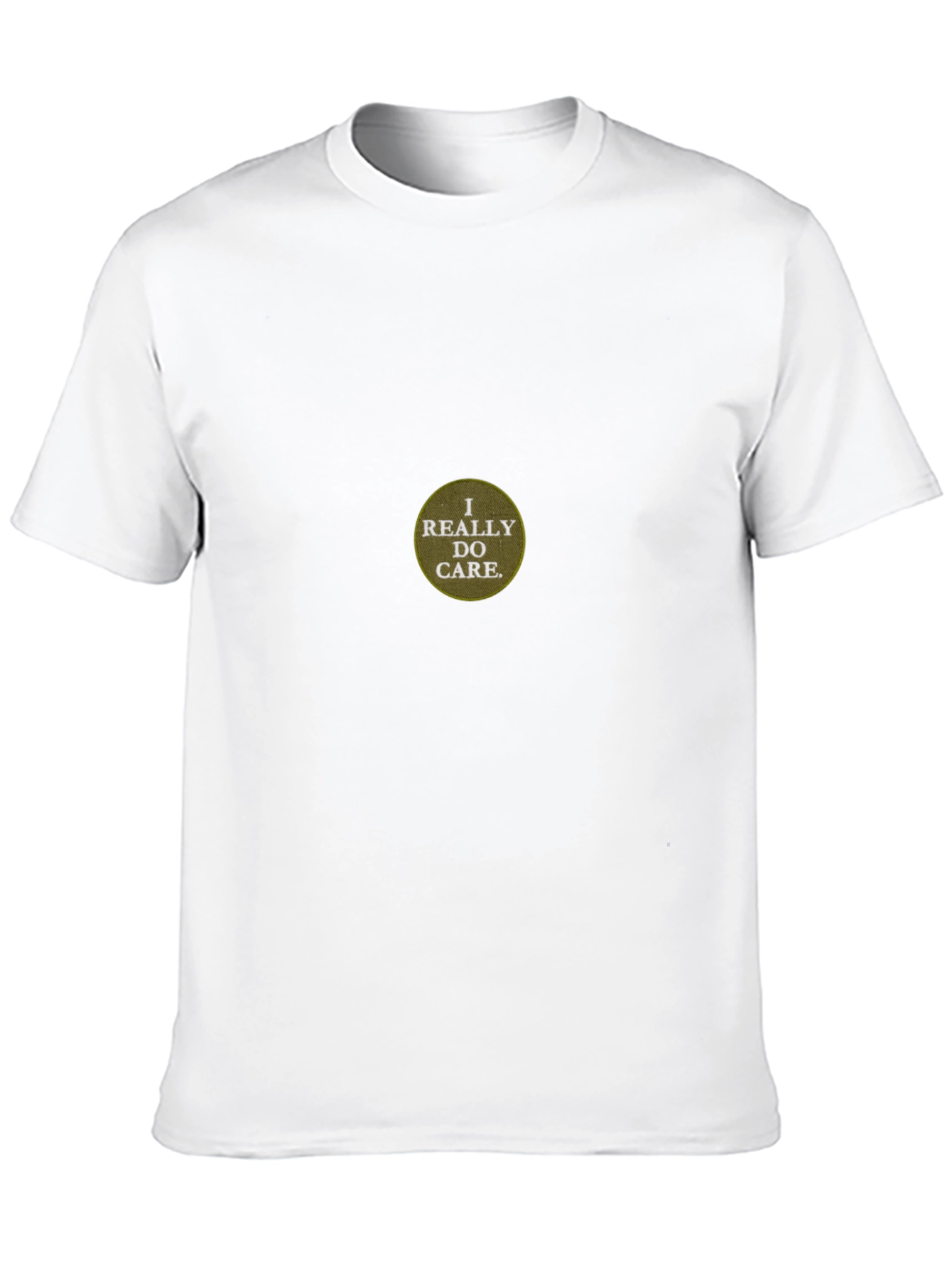 I Really Do Care T-Shirt - Black Crew Neck