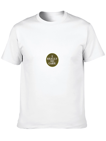 I Really Do Care T-Shirt - Black Crew Neck