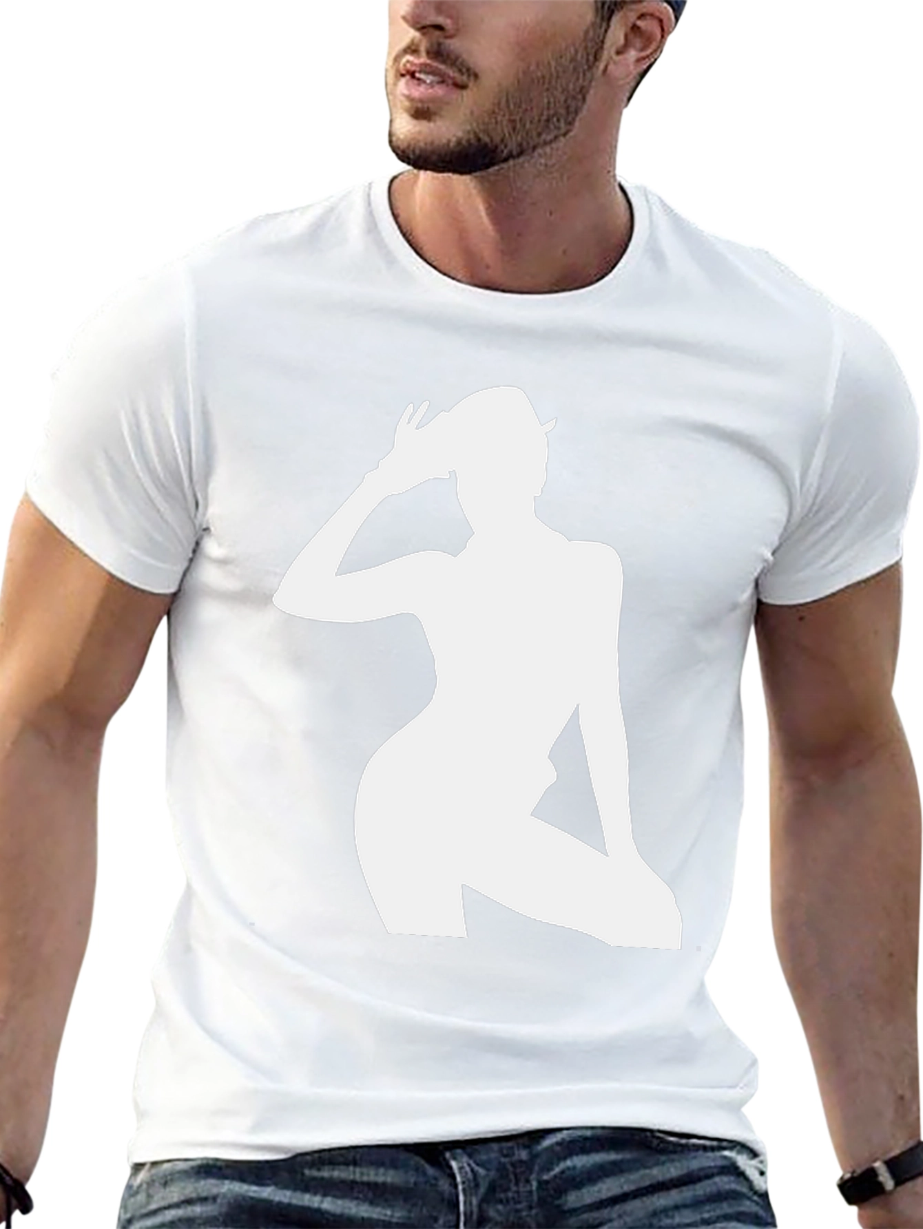 Silhouette Graphic Tee - Sleek Black T-Shirt