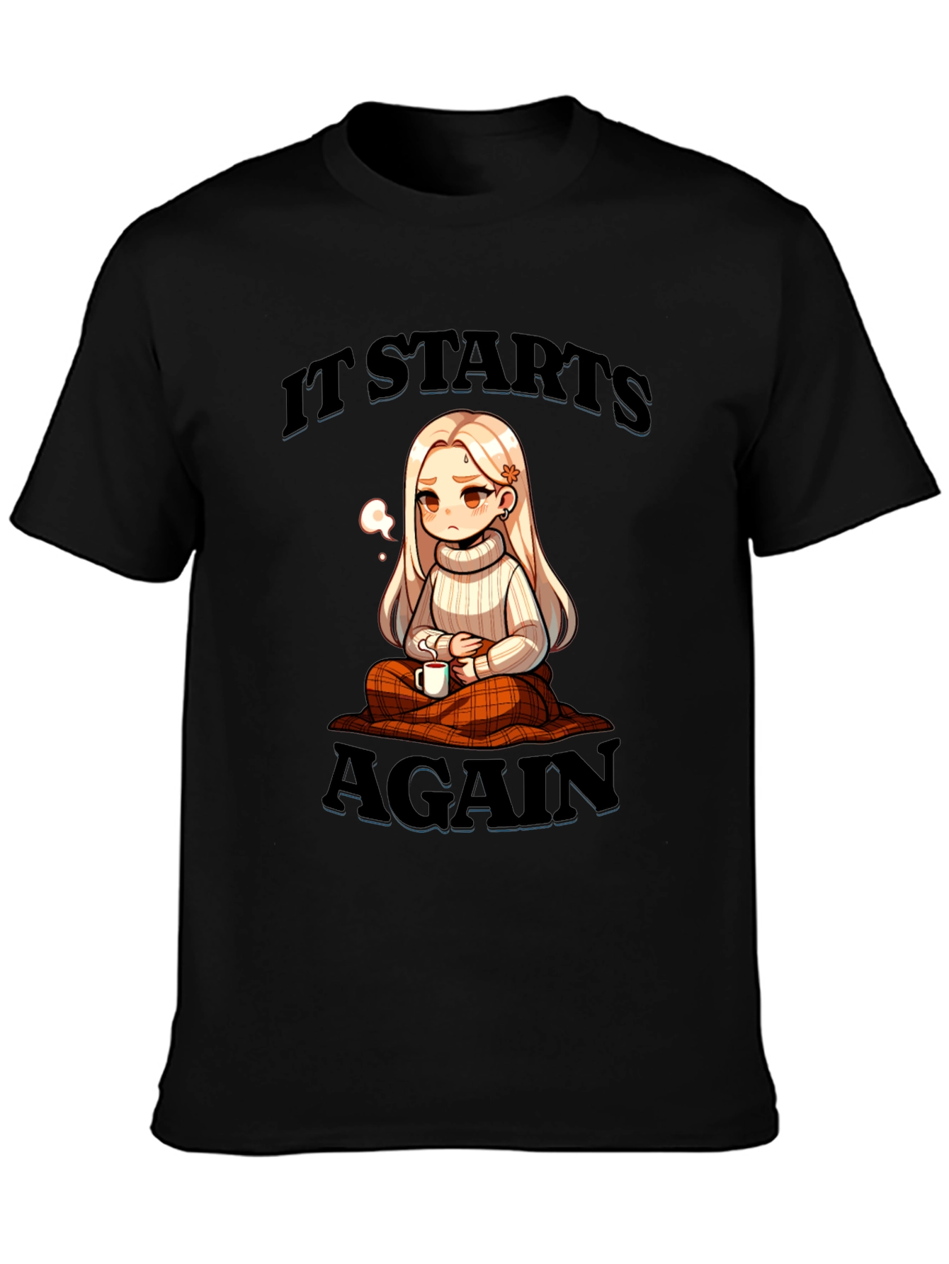 It Starts Again Anime Style Graphic Tee