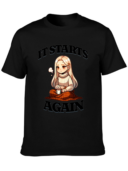 It Starts Again Anime Style Graphic Tee