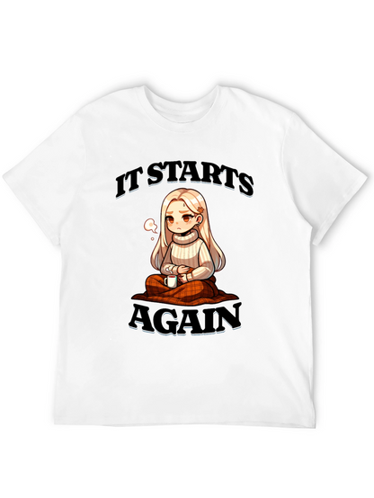 It Starts Again Anime Style Graphic Tee