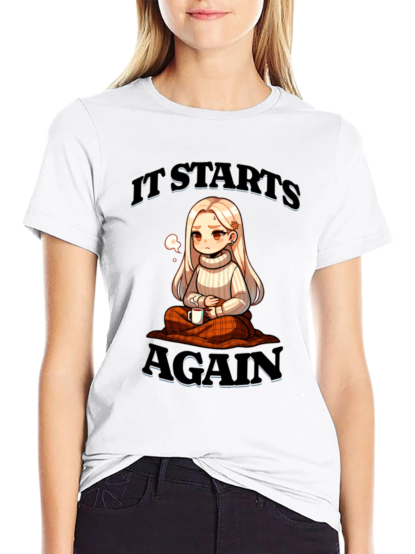 It Starts Again Anime Style Graphic Tee
