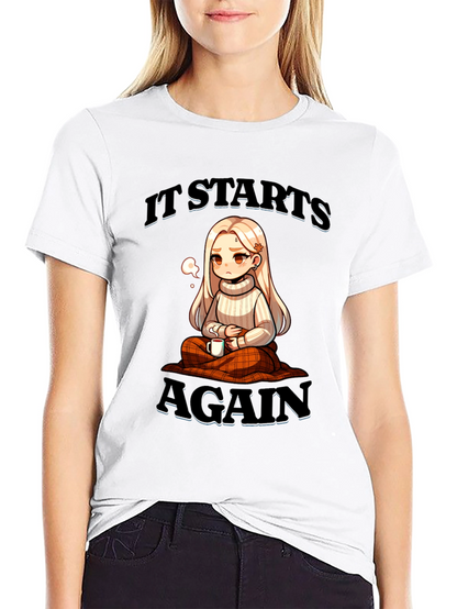 It Starts Again Anime Style Graphic Tee