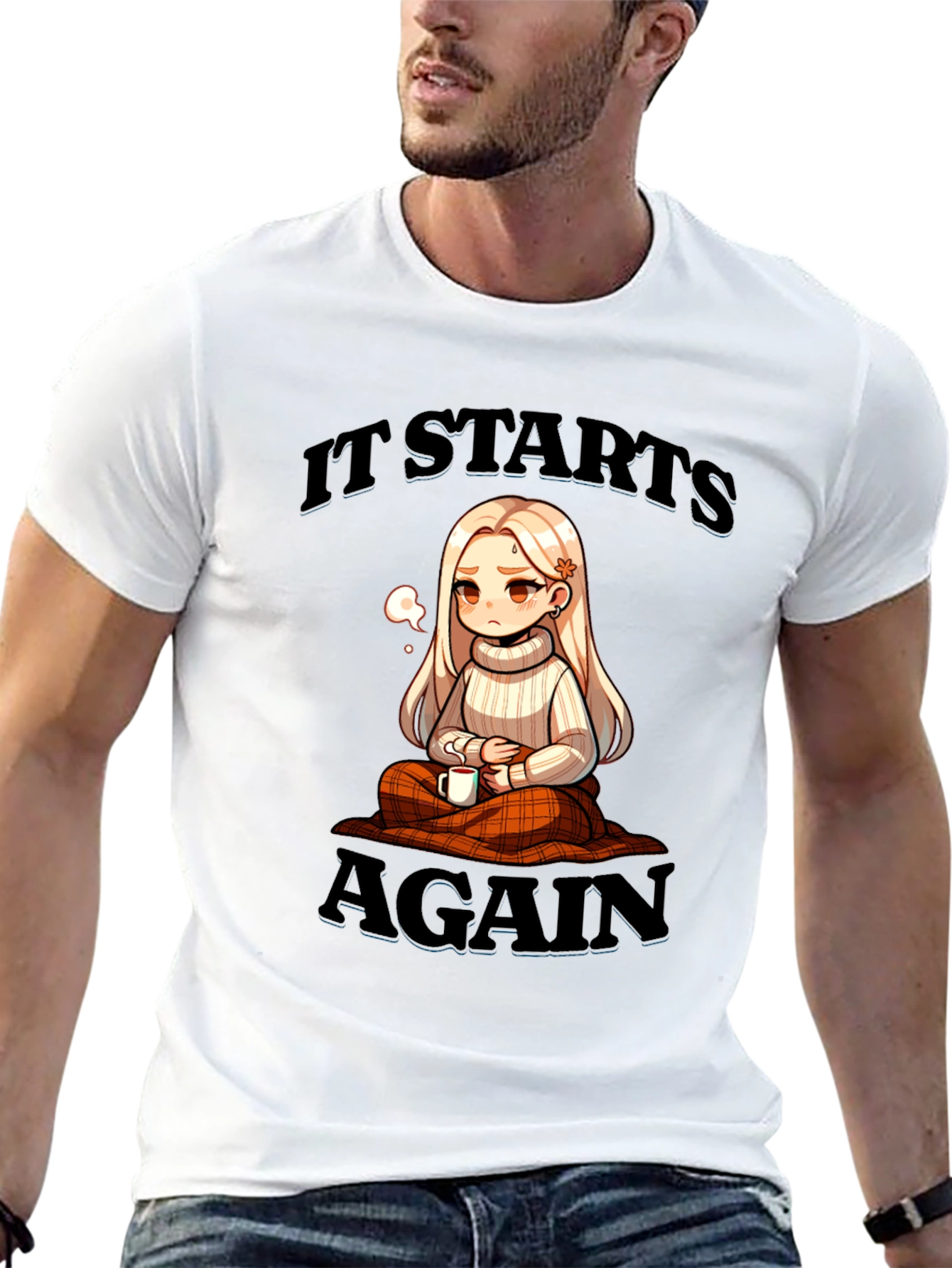 It Starts Again Anime Style Graphic Tee
