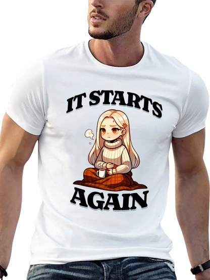 It Starts Again Anime Style Graphic Tee