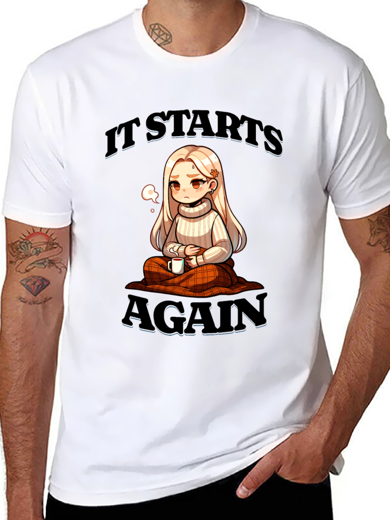 It Starts Again Anime Style Graphic Tee