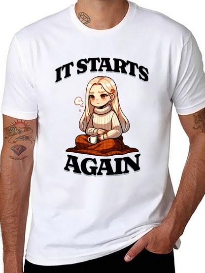 It Starts Again Anime Style Graphic Tee