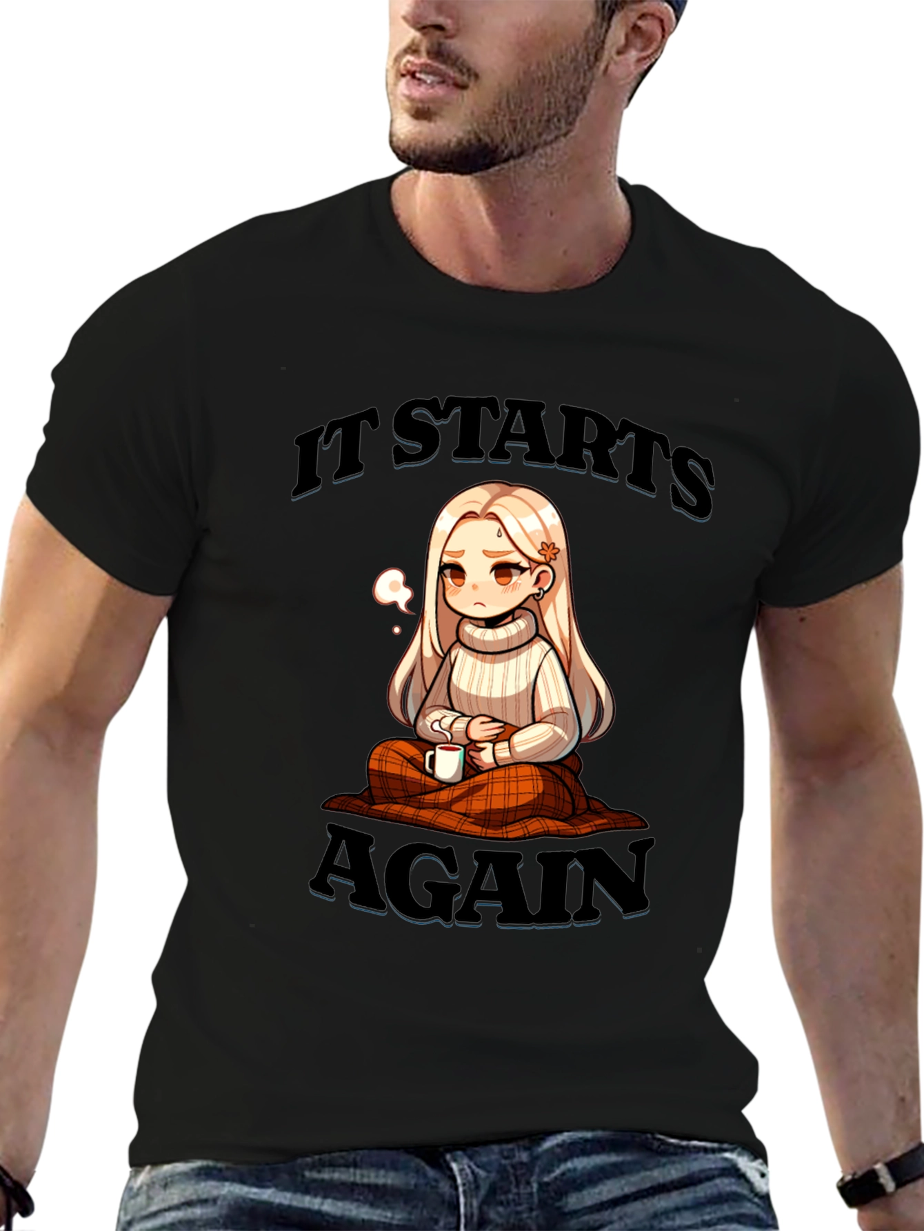 It Starts Again Anime Style Graphic Tee