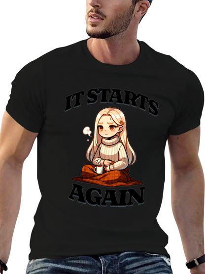 It Starts Again Anime Style Graphic Tee