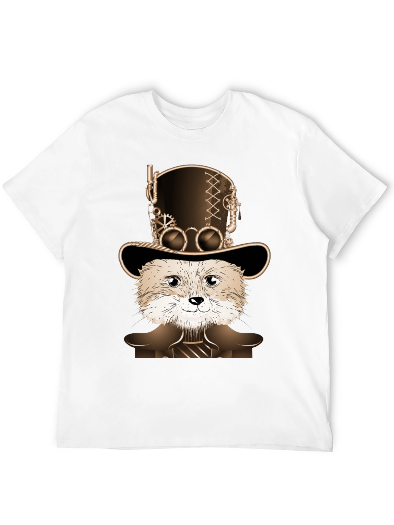 Steampunk Fox Graphic T-Shirt - Unique Animal Design