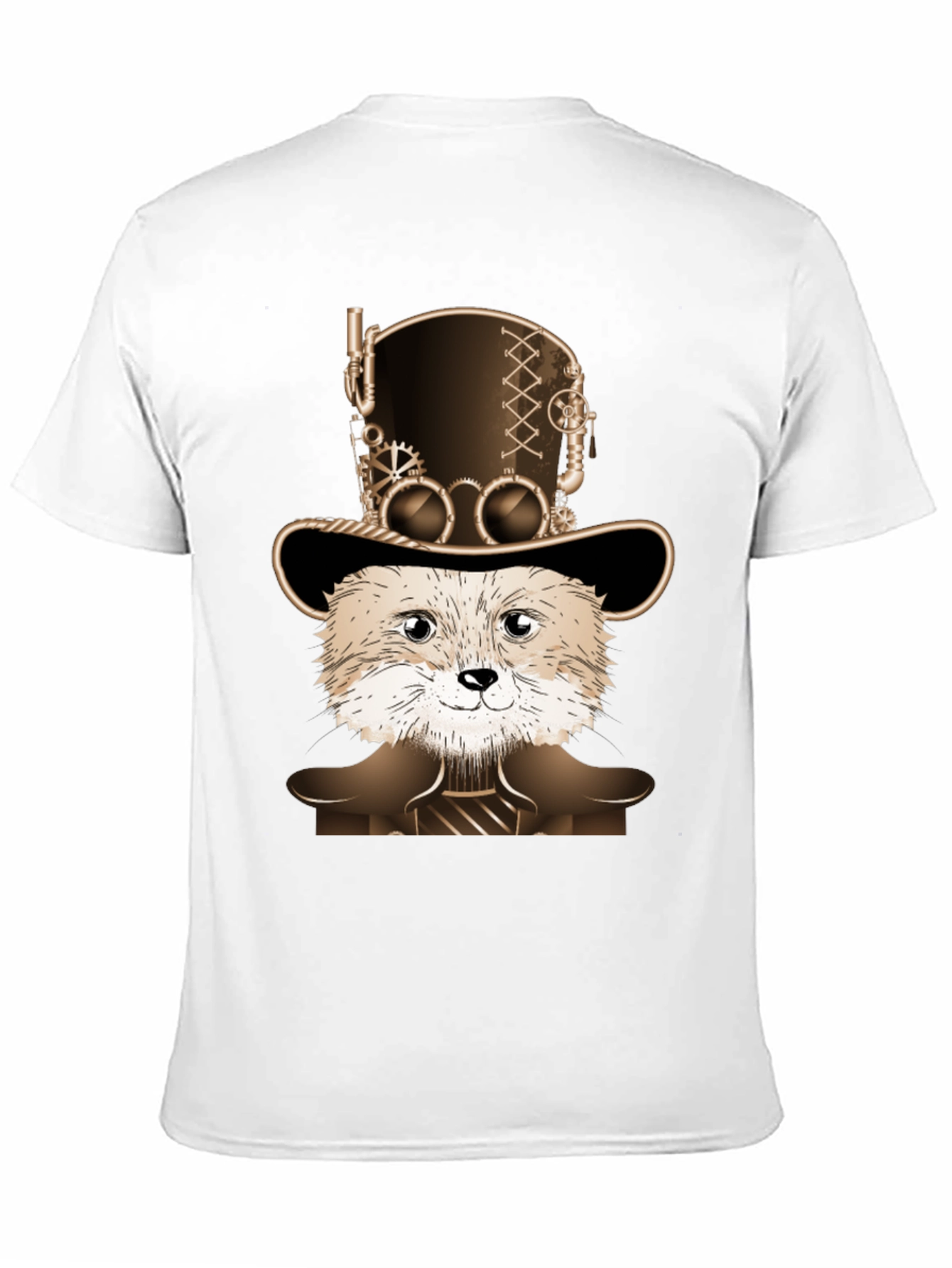 Steampunk Fox Graphic T-Shirt - Unique Animal Design