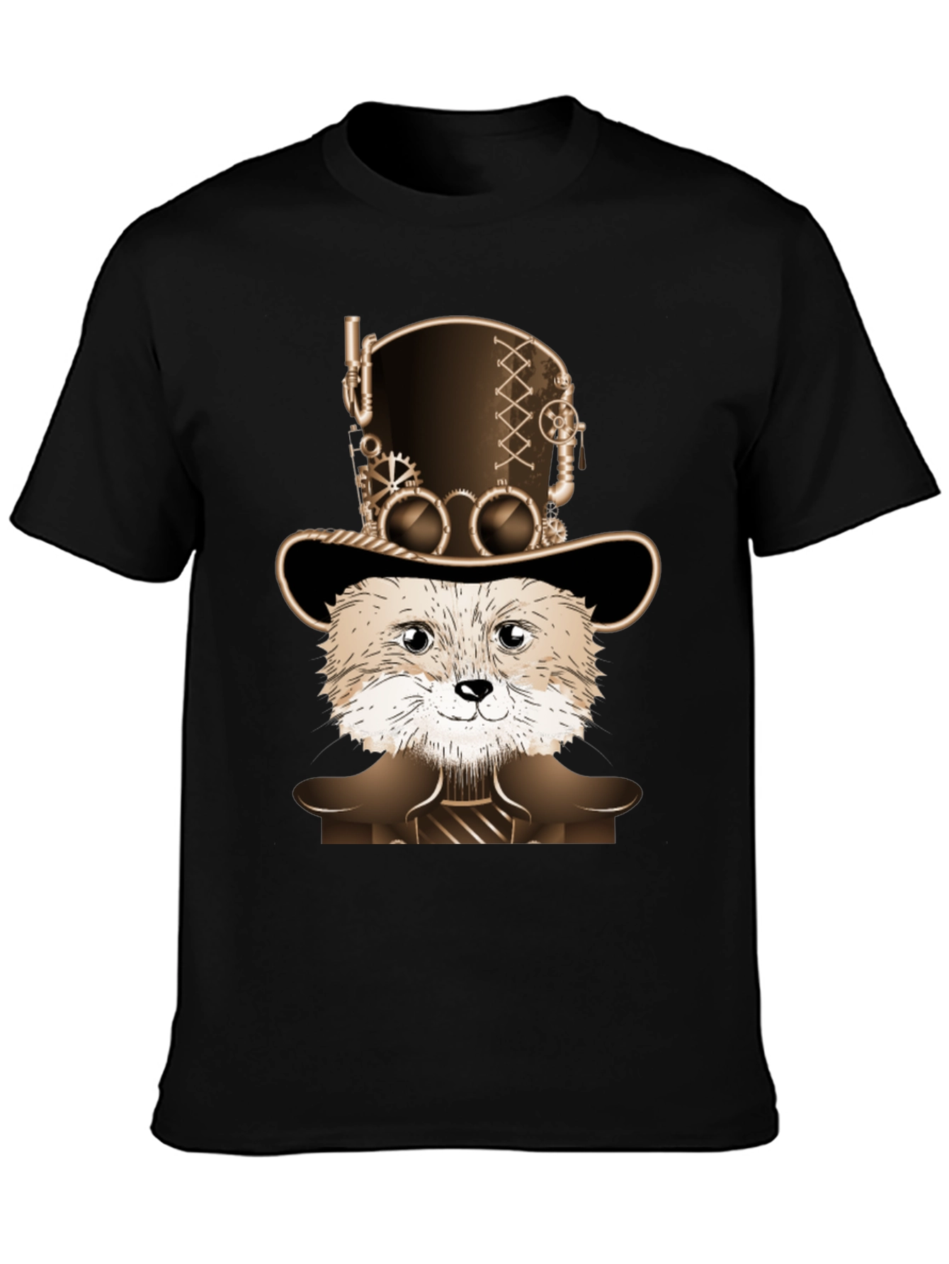 Steampunk Fox Graphic T-Shirt - Unique Animal Design