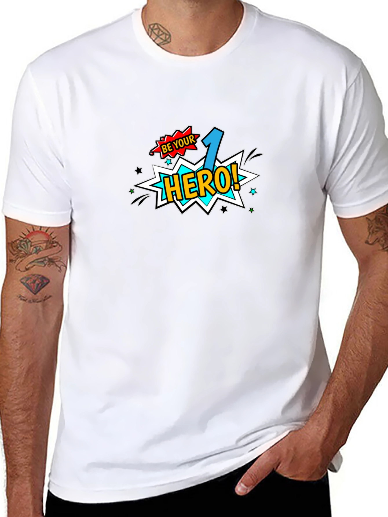 Be Your 1 Hero! Black Graphic Tee
