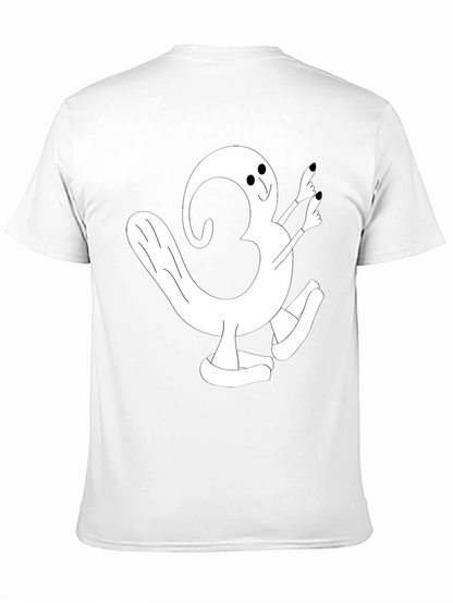 Cartoon Character Graphic Tee - Black