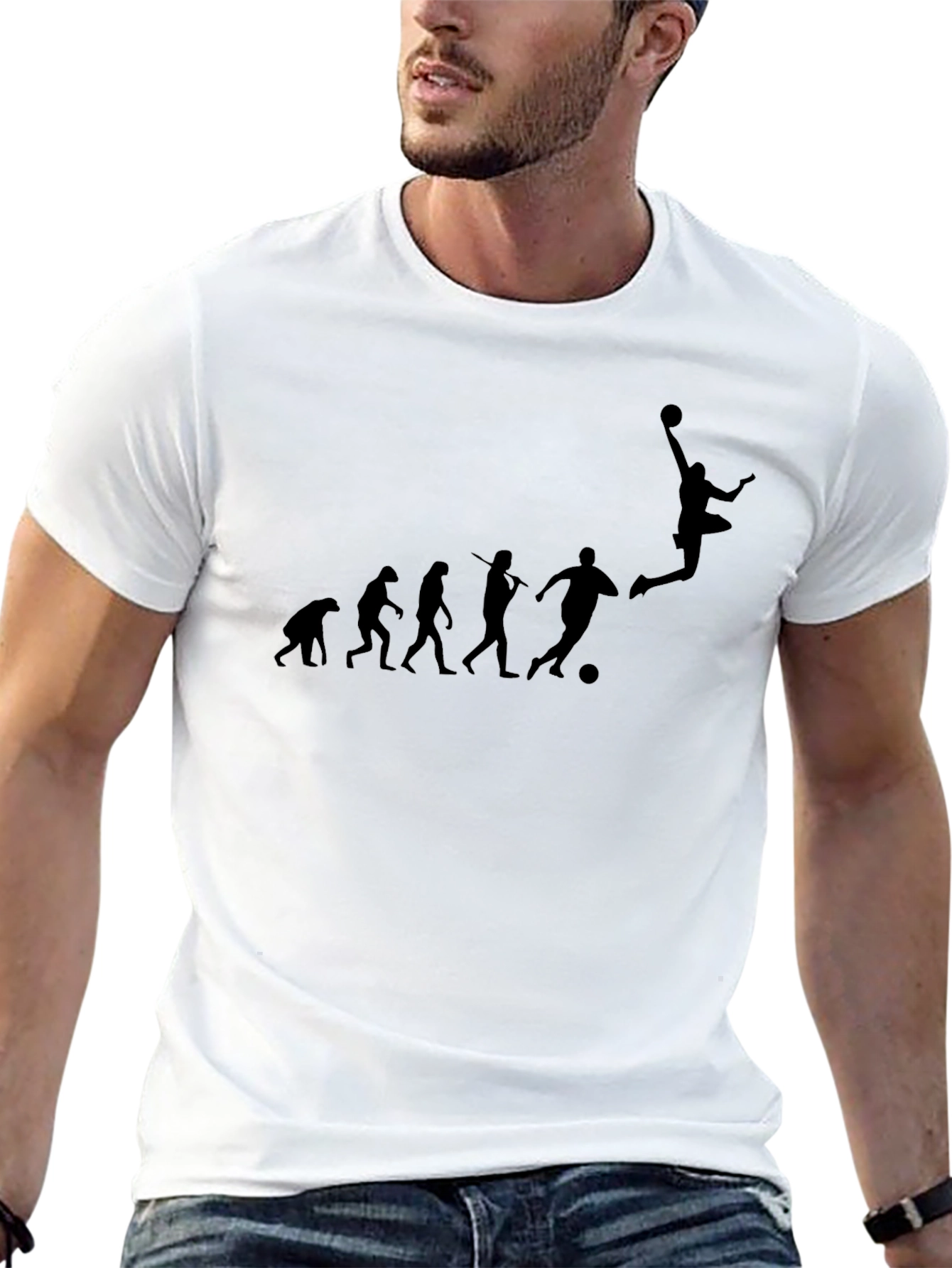 Evolution of Soccer Black T-Shirt