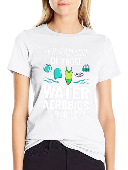 Water Aerobics Enthusiast Black Tee