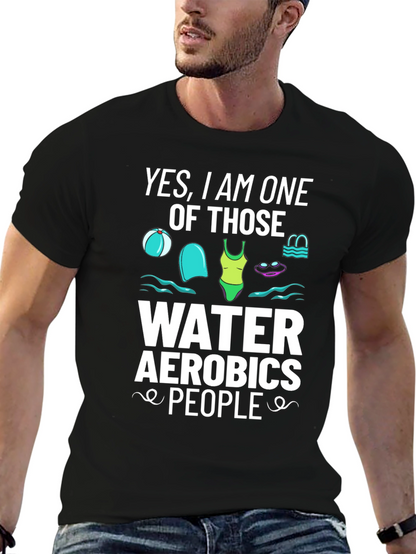 Water Aerobics Enthusiast Black Tee