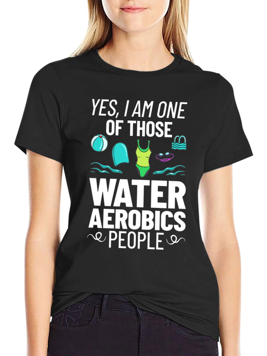 Water Aerobics Enthusiast Black Tee