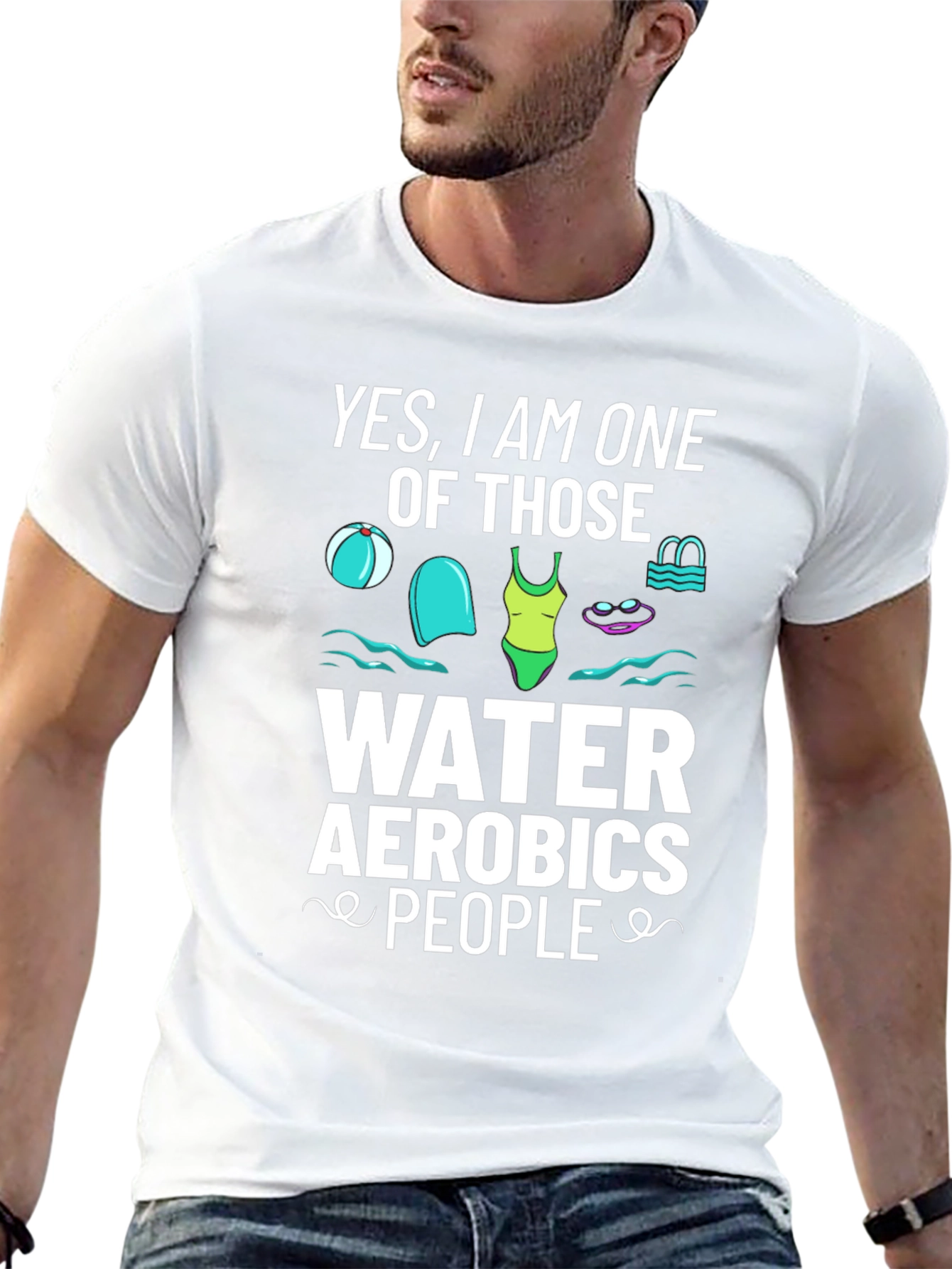 Water Aerobics Enthusiast Black Tee