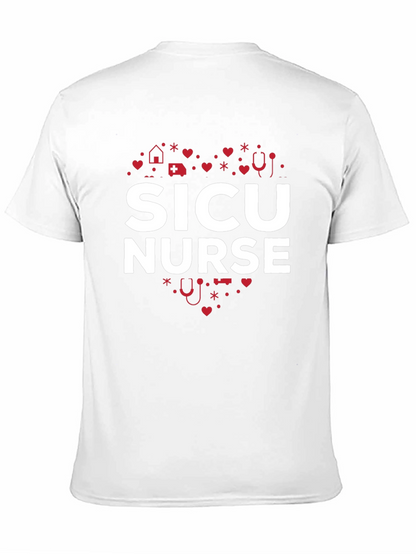 SICU Nurse Heart Graphic T-Shirt