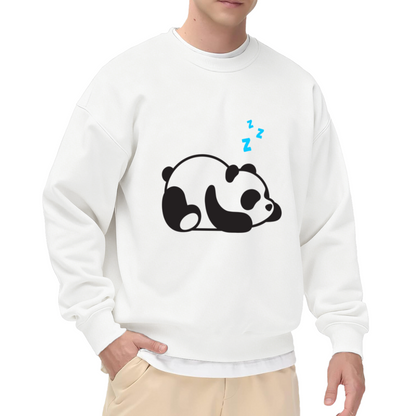 Sleeping Panda Crewneck Sweatshirt - Cute Kawaii Animal Zzz Lazy Day Pullover