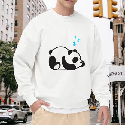 Sleeping Panda Crewneck Sweatshirt - Cute Kawaii Animal Zzz Lazy Day Pullover