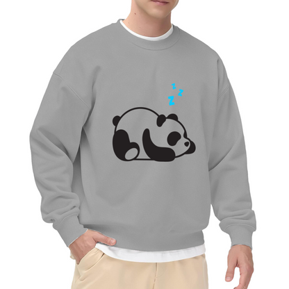 Sleeping Panda Crewneck Sweatshirt - Cute Kawaii Animal Zzz Lazy Day Pullover